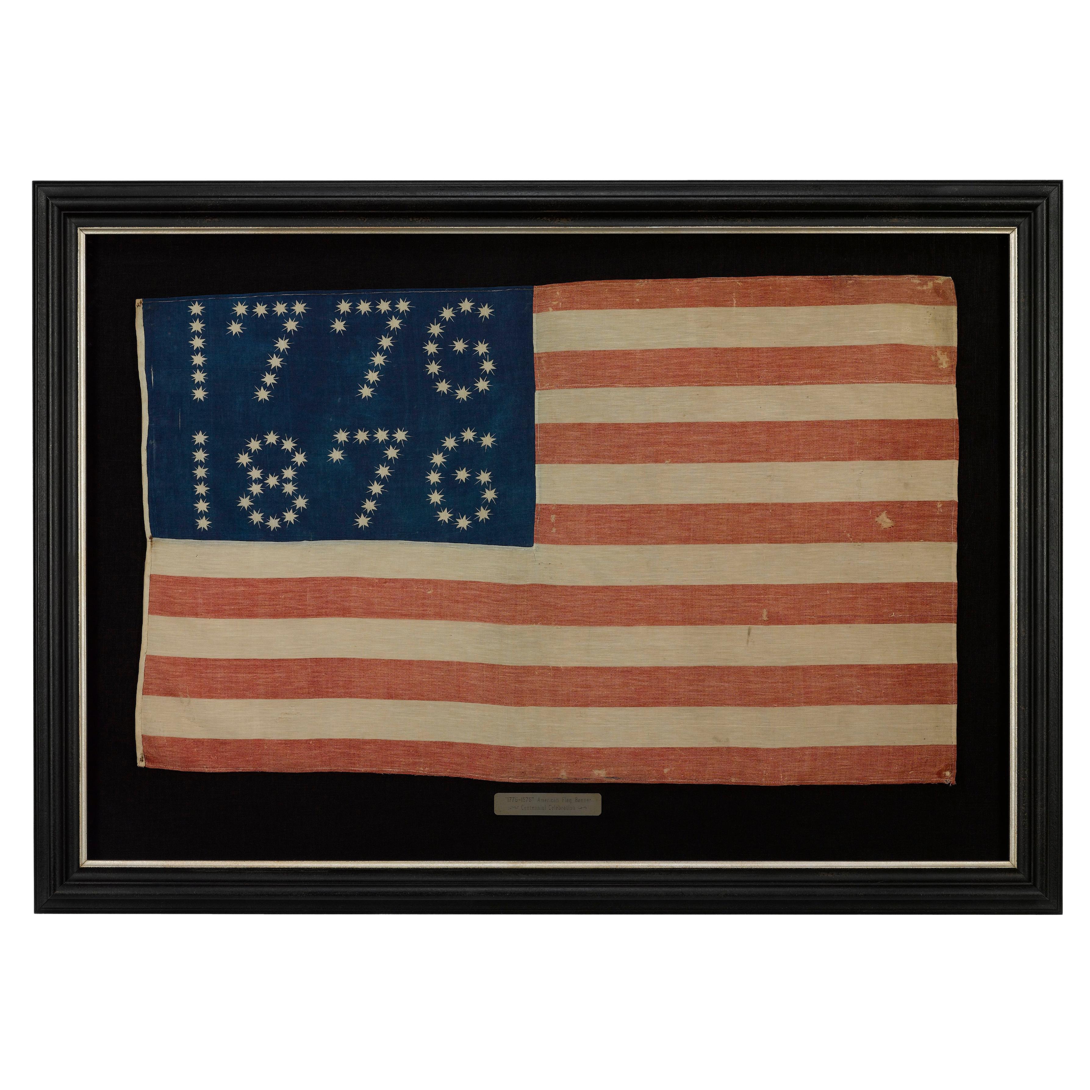 Bandera Americana "1776-1876" de la Celebración del Centenario
