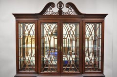 Centennial Collection Bernhardt Mahogany Chippendale Breakfront China Cabinet