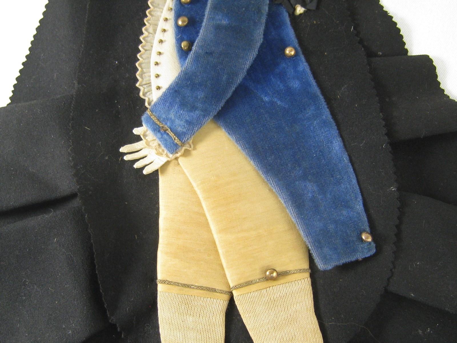 Late 19th Century Centennial George Washington Textile Pen Wipe Antique Handmade Folk Art Pen Wipe For Sale