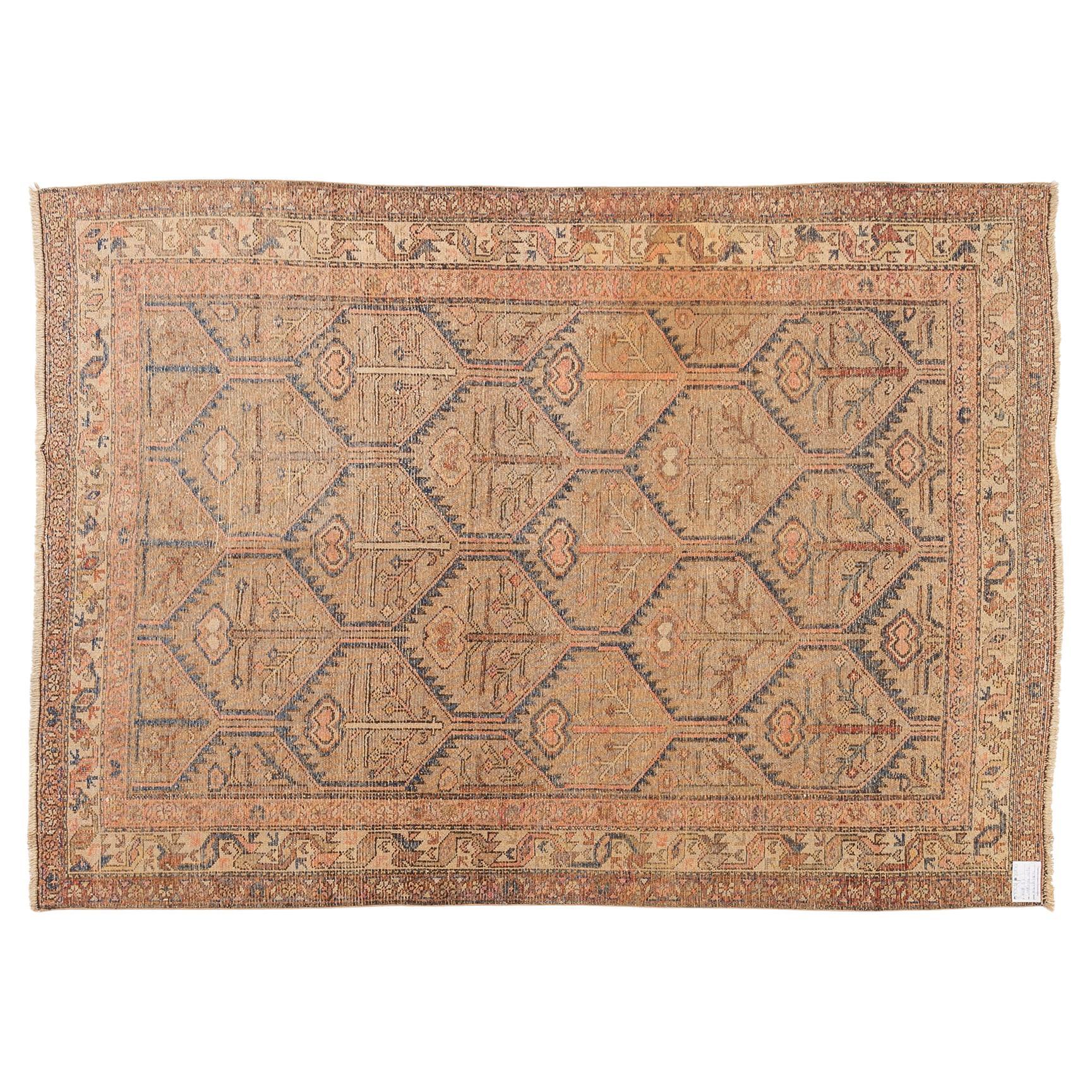 nr. 667 -  Elegant and unusual carpet with camel wool and simple schematic geometric design.
I liked it immediately and kept it in my private collection for many years. It's truly special.