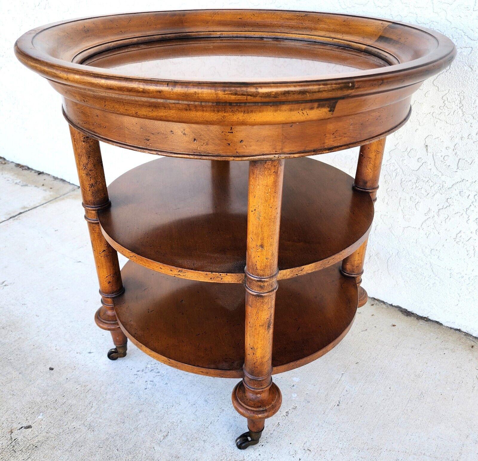 Center End Side Table 3 Tier by BAKER In Good Condition For Sale In Lake Worth, FL