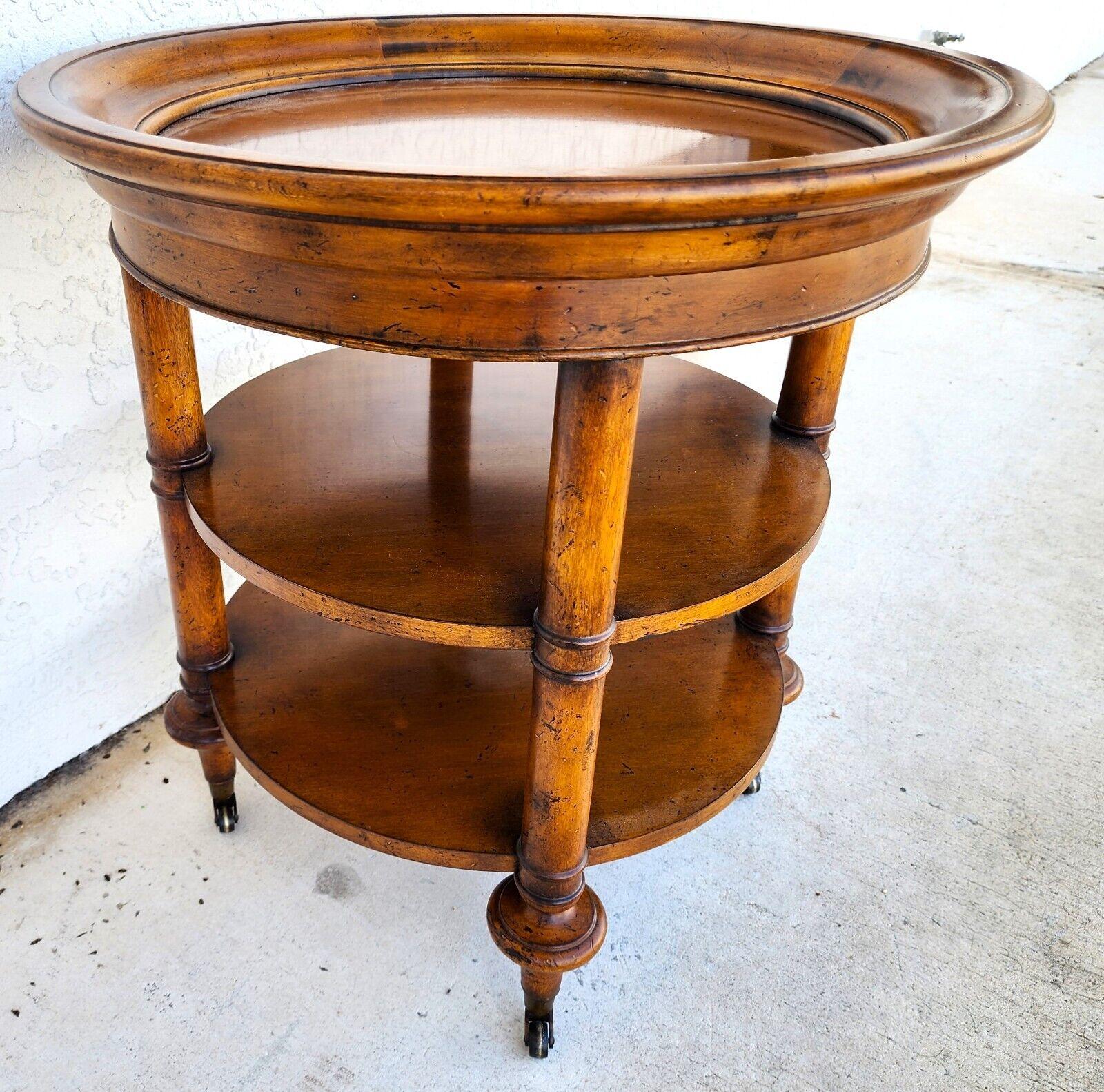 Late 20th Century Center End Side Table 3 Tier by BAKER For Sale