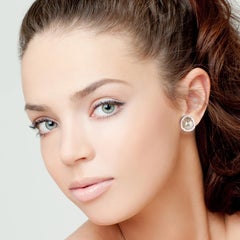 Ice Diamond Studs With Pave Diamonds Made in 18k Gold