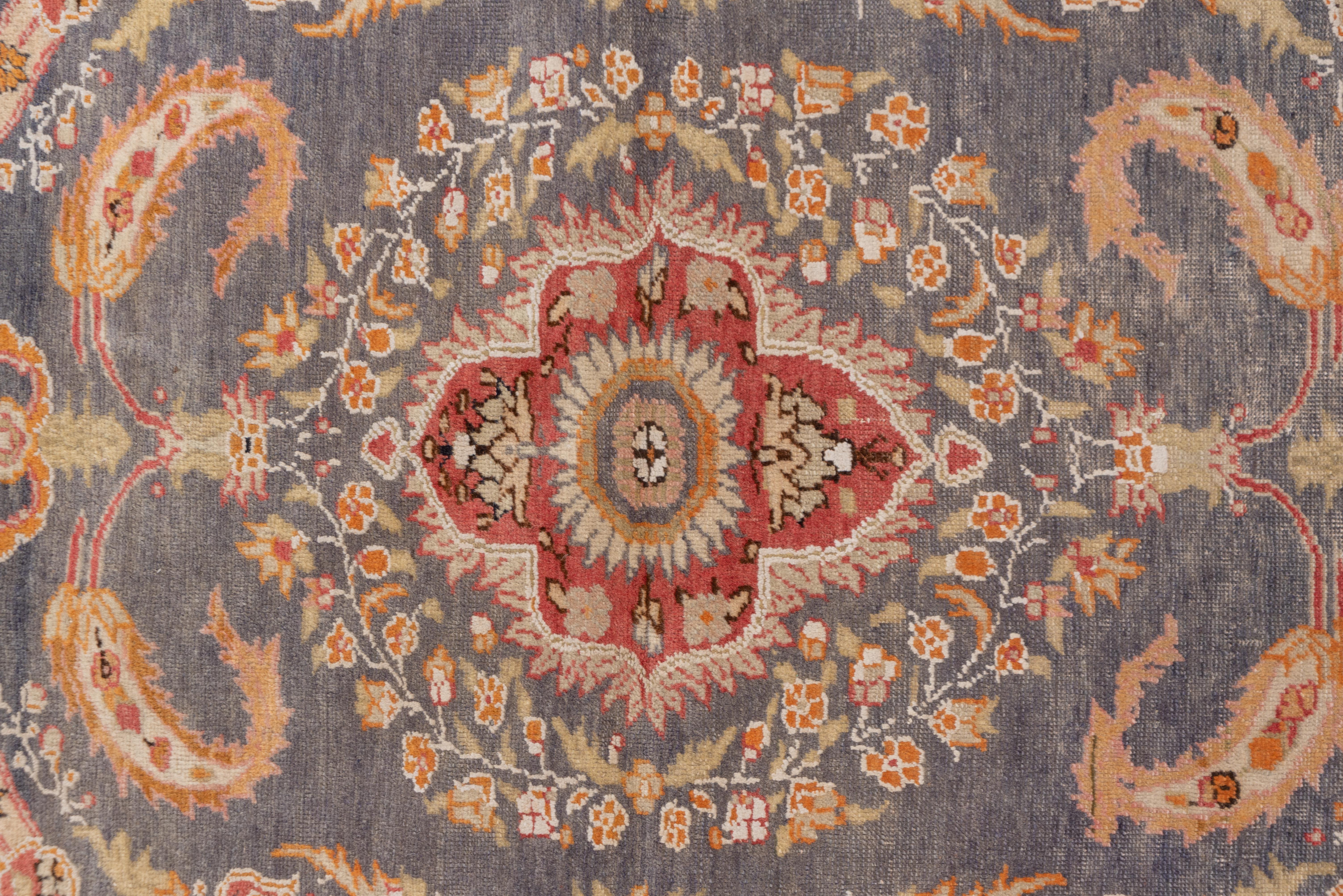 Center Medallion Afternoon Orange with Organic Motifs  For Sale 1