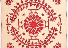 Center Medallion Applique Quilt with Lovebirds