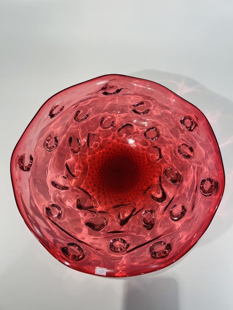 International Style Center piece in Murano glass attributed to Fratelli Toso 1950 For Sale