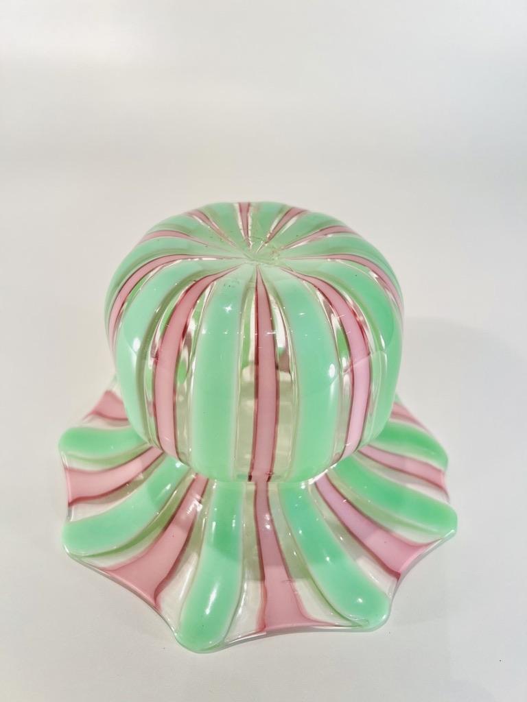 Italian Center Piece in Murano glass by Silvani to Fratelli Toso 1990. For Sale