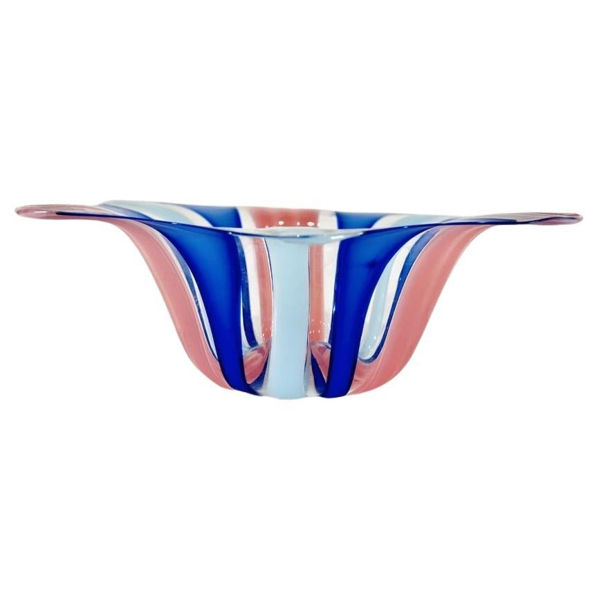 Center Piece in Murano glass by Silvani to Fratelli Toso 1990. For Sale