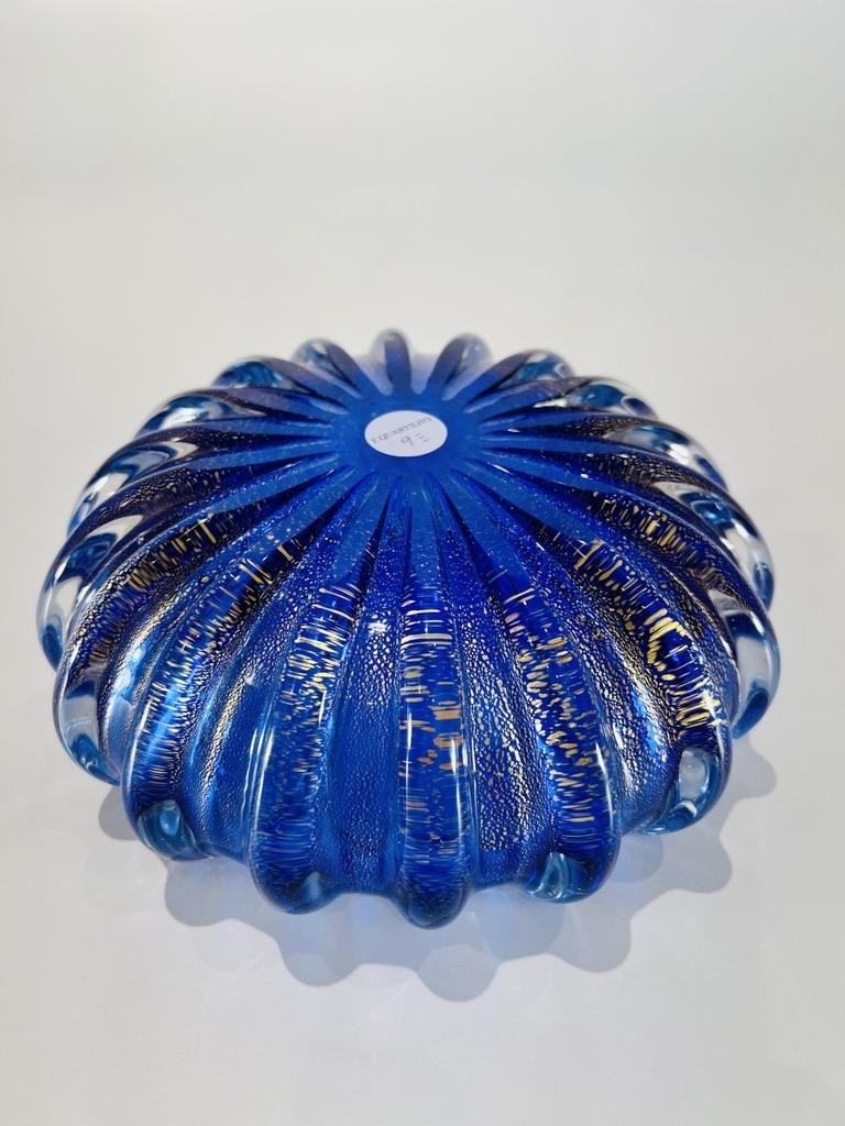 Other Center piece in Murano glass with gold by Archimede Seguso 1950 For Sale