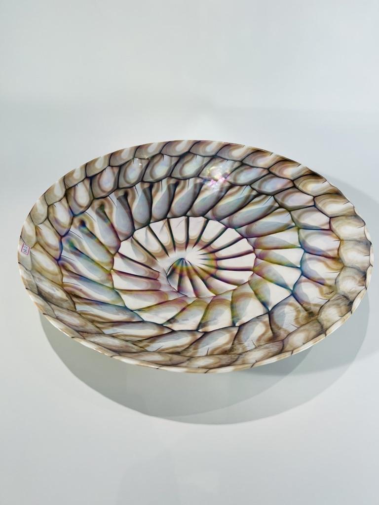 International Style Centrotavola in vetro di Murano con murrini firmato in vendita