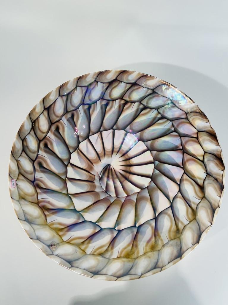 Italian Center piece in Murano glass with murrini  For Sale