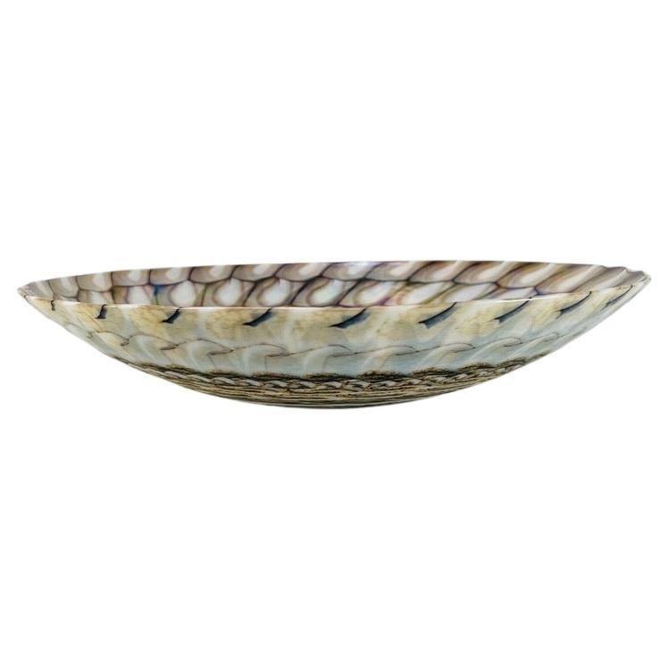 Centrotavola in vetro di Murano con murrini firmato