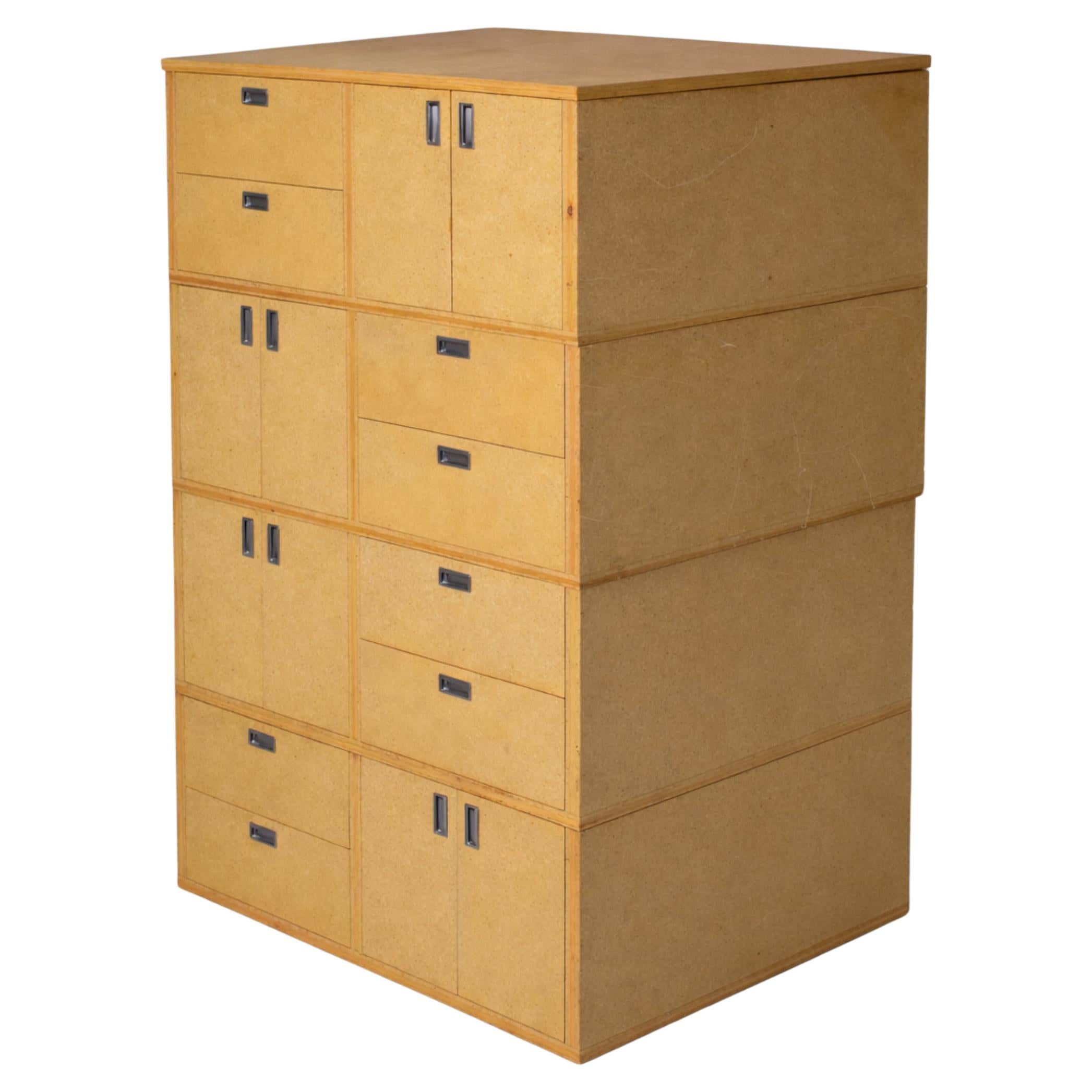 Center storage unit by G. Malacrida and P. Resmini, modular bookshelf, 1970s in vendita