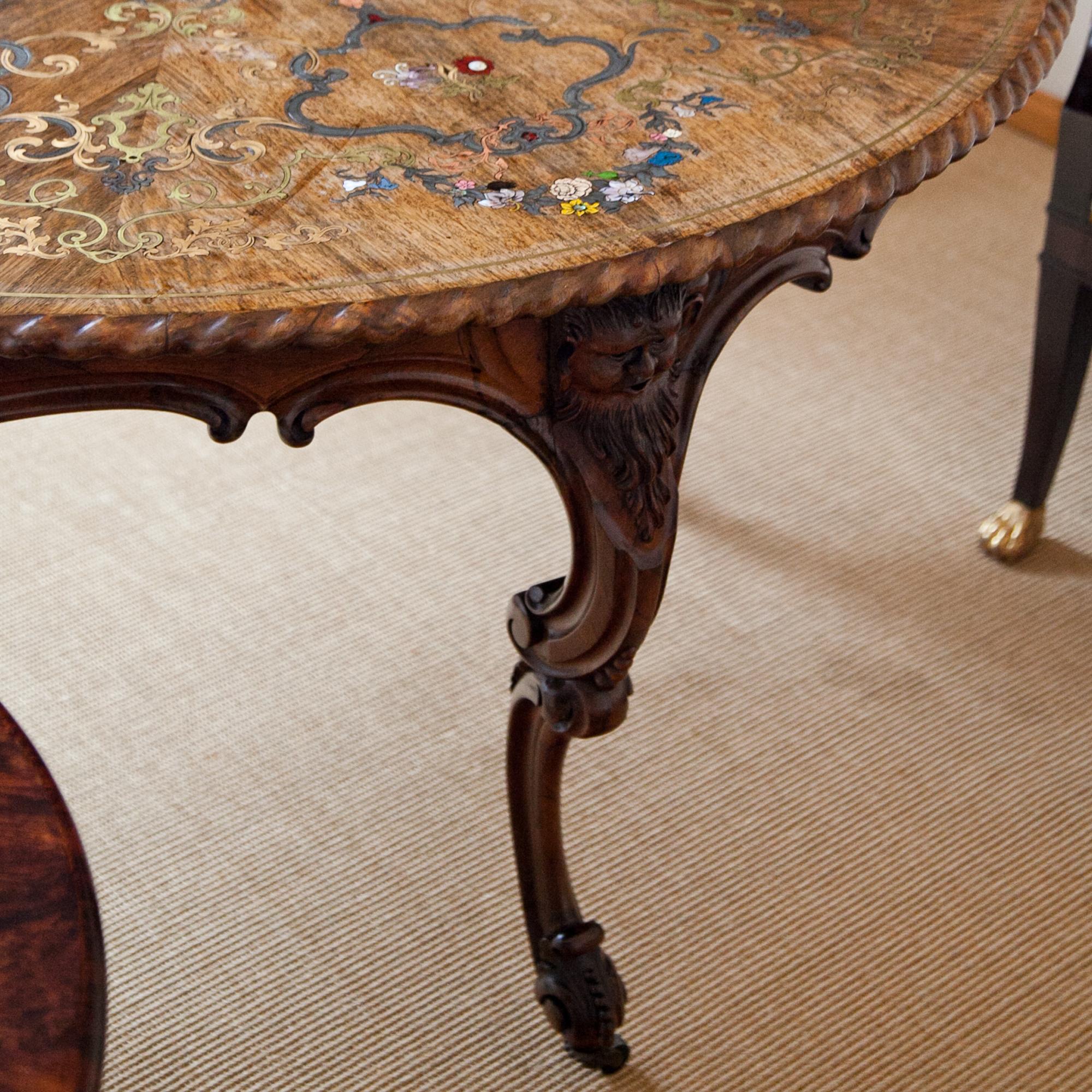 Brass Centre Table by Franz Xaver Fortner, Germany, circa 1840 For Sale