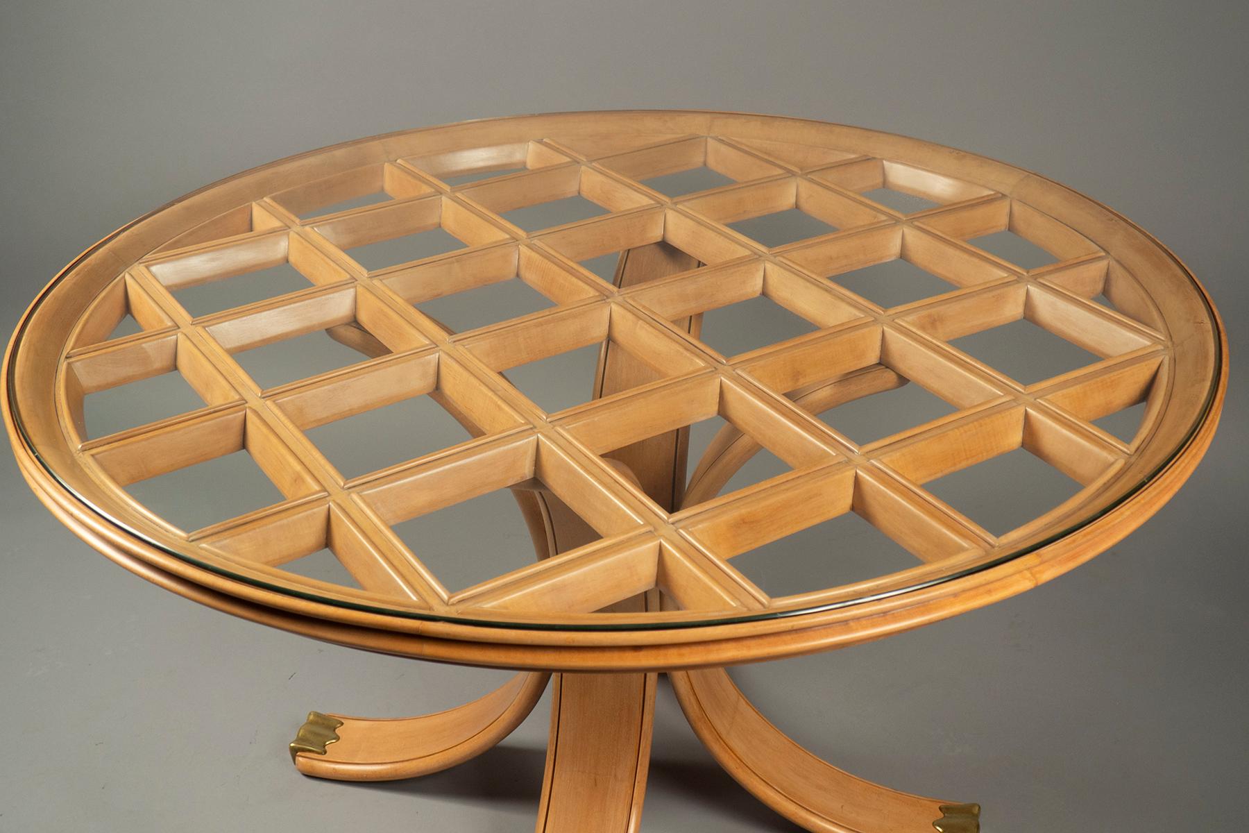 Glass Center Table by Osvaldo Borsani, Italy, 1939 For Sale