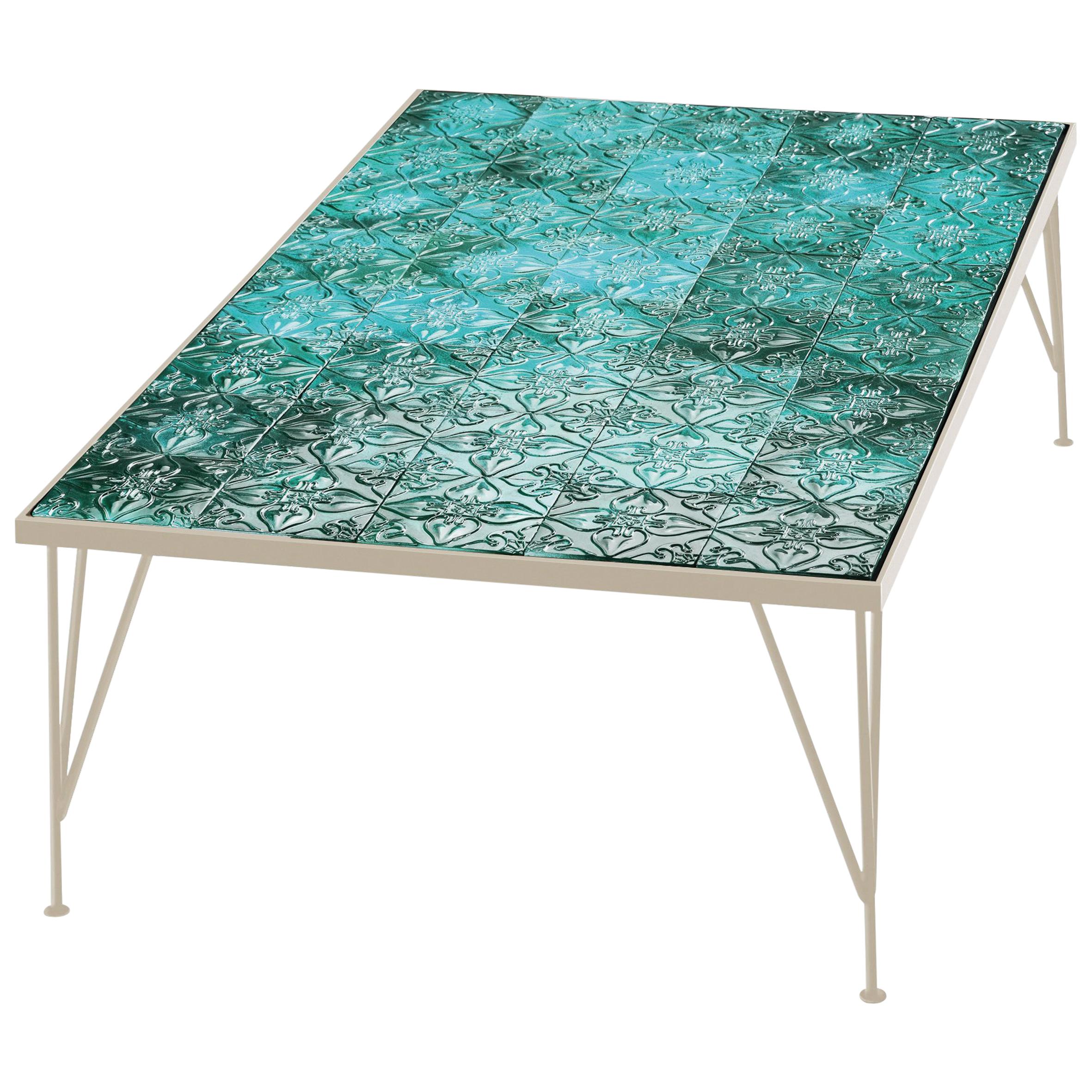 Center Table Caldas with Portuguese Tiles For Sale