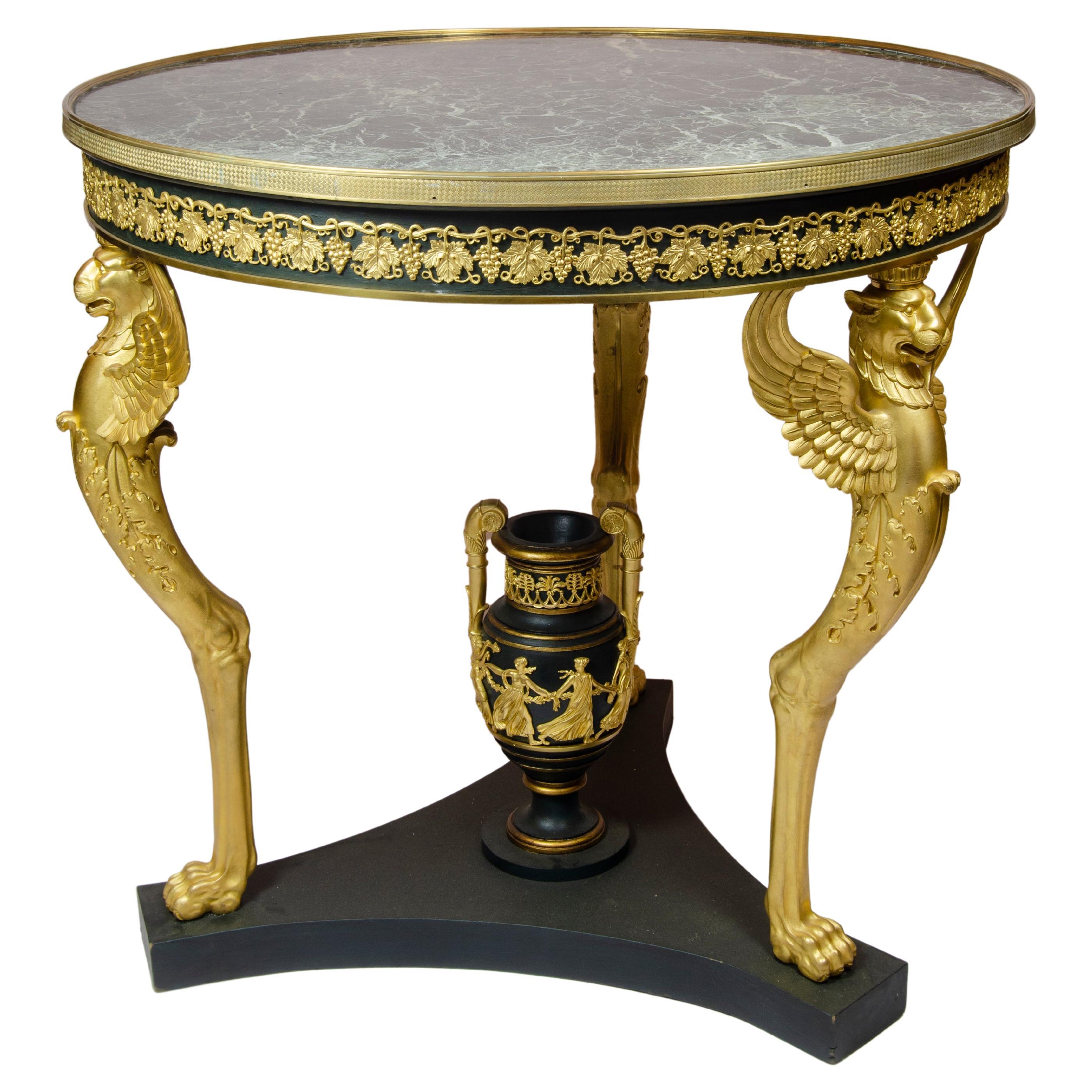 Center Table "Empire Style" by Sormani Paris For Sale