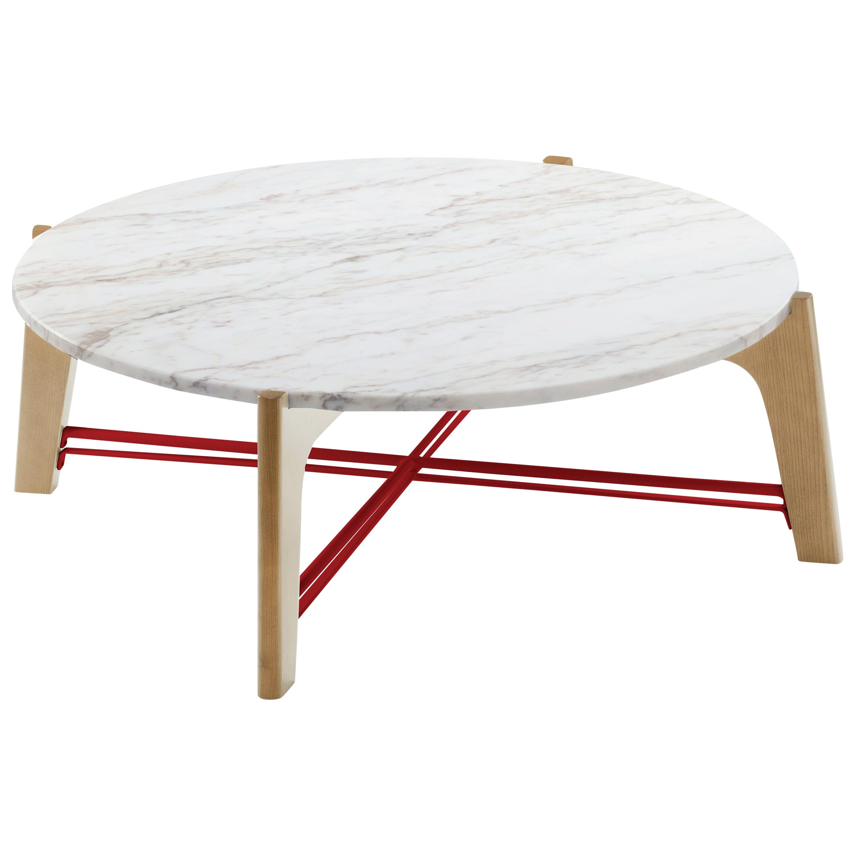 Center Table Flex in Marble and Solid Wood In New Condition For Sale In Lisbon, PT