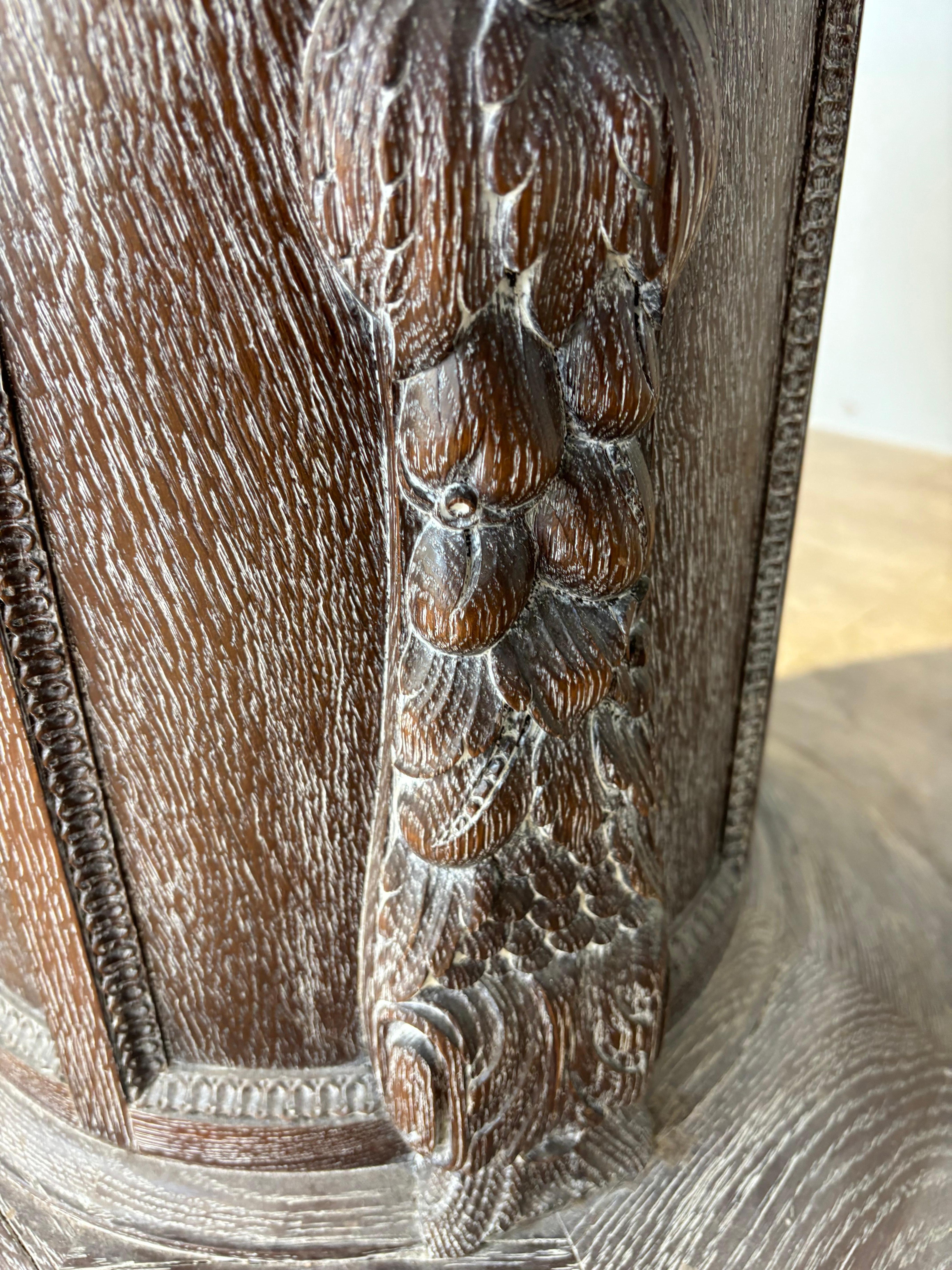 Center table in limed oak attributed to Jean Charles Moreux For Sale 7