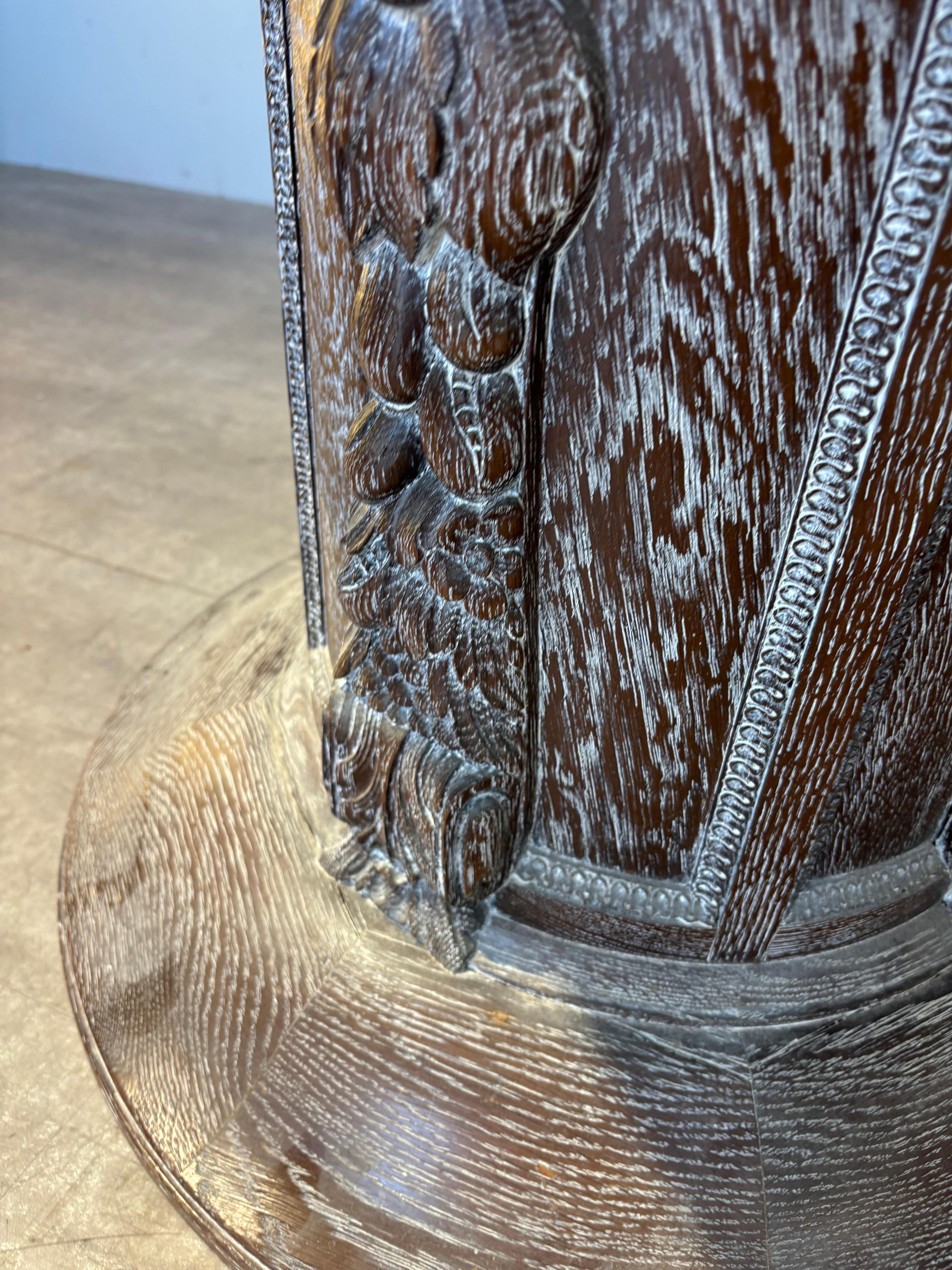 Center table in limed oak attributed to Jean Charles Moreux For Sale 1