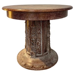 Center table in limed oak attributed to Jean Charles Moreux