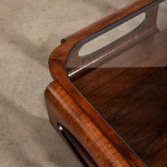 Center Table in Wood and Glass, by Móveis Bertomeu, Mid-Century Modern Design