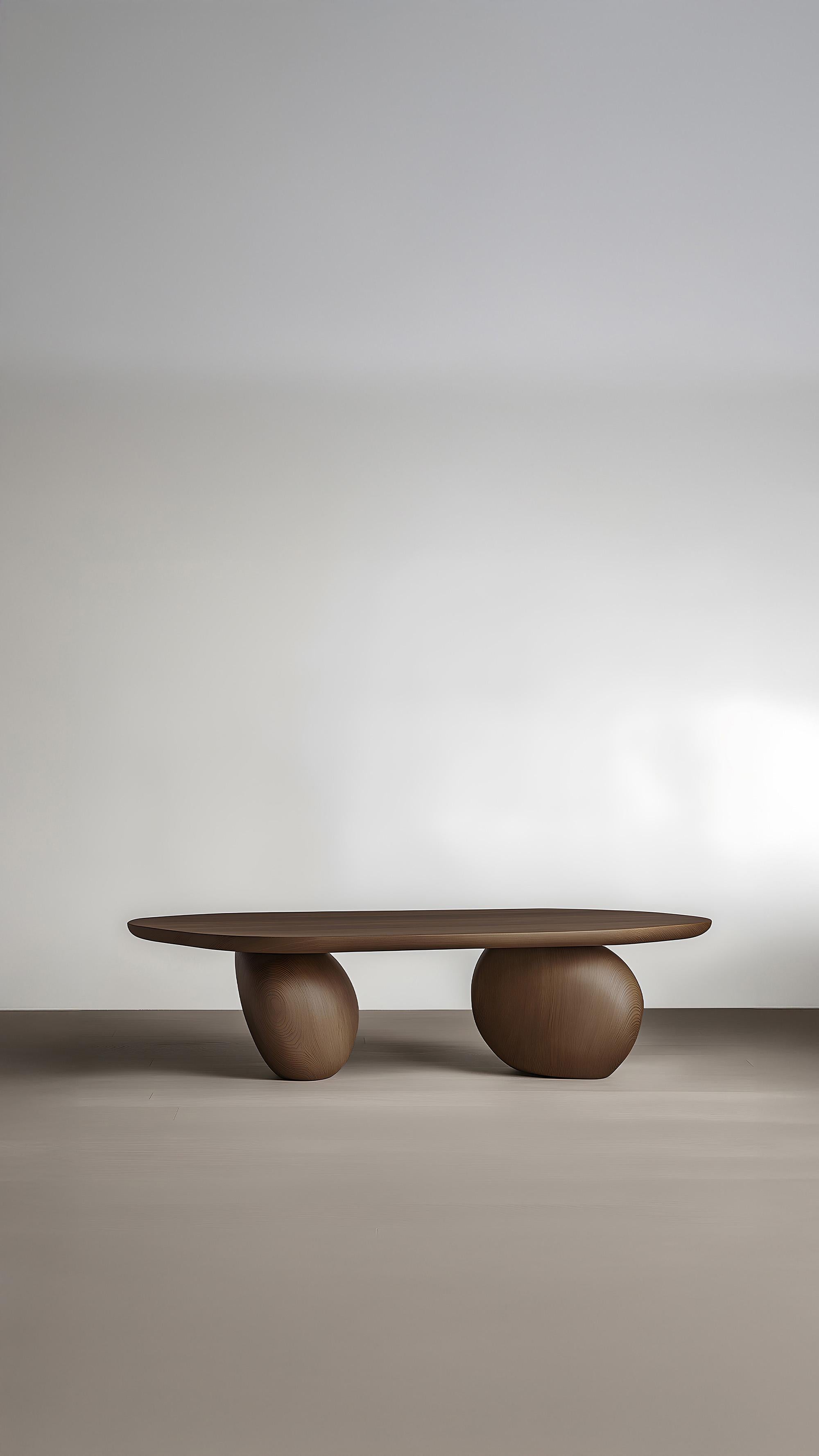 Brutalist Center Table Serie 34 – Sereno by Joel Escalona with Organic Pebble Forms For Sale