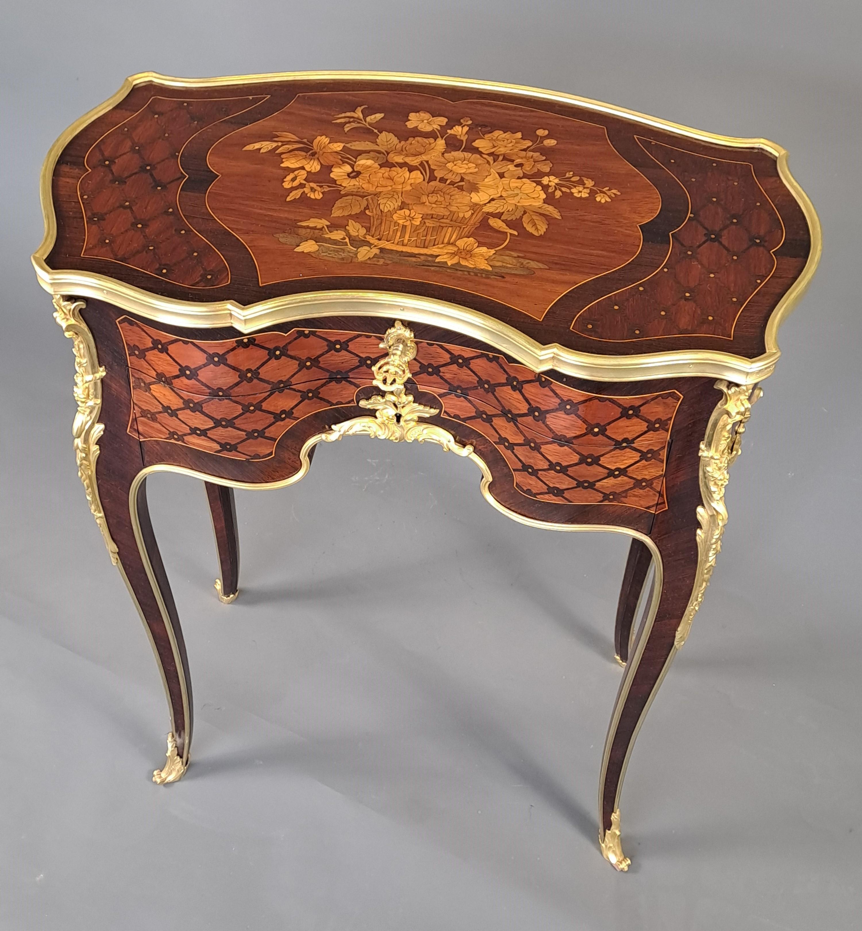 19th Century Center Table Stamped François Linke For Sale