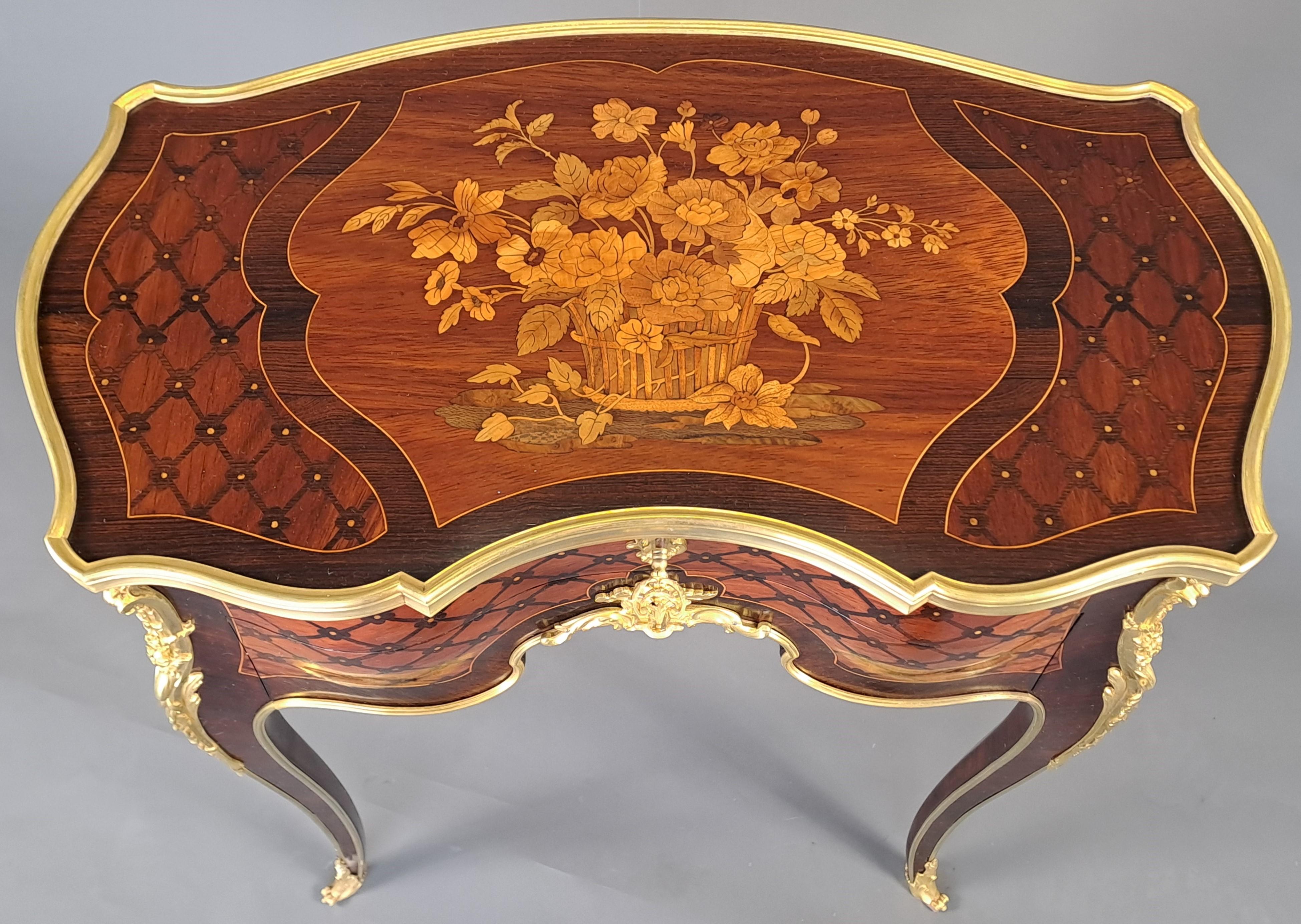 Bronze Center Table Stamped François Linke For Sale