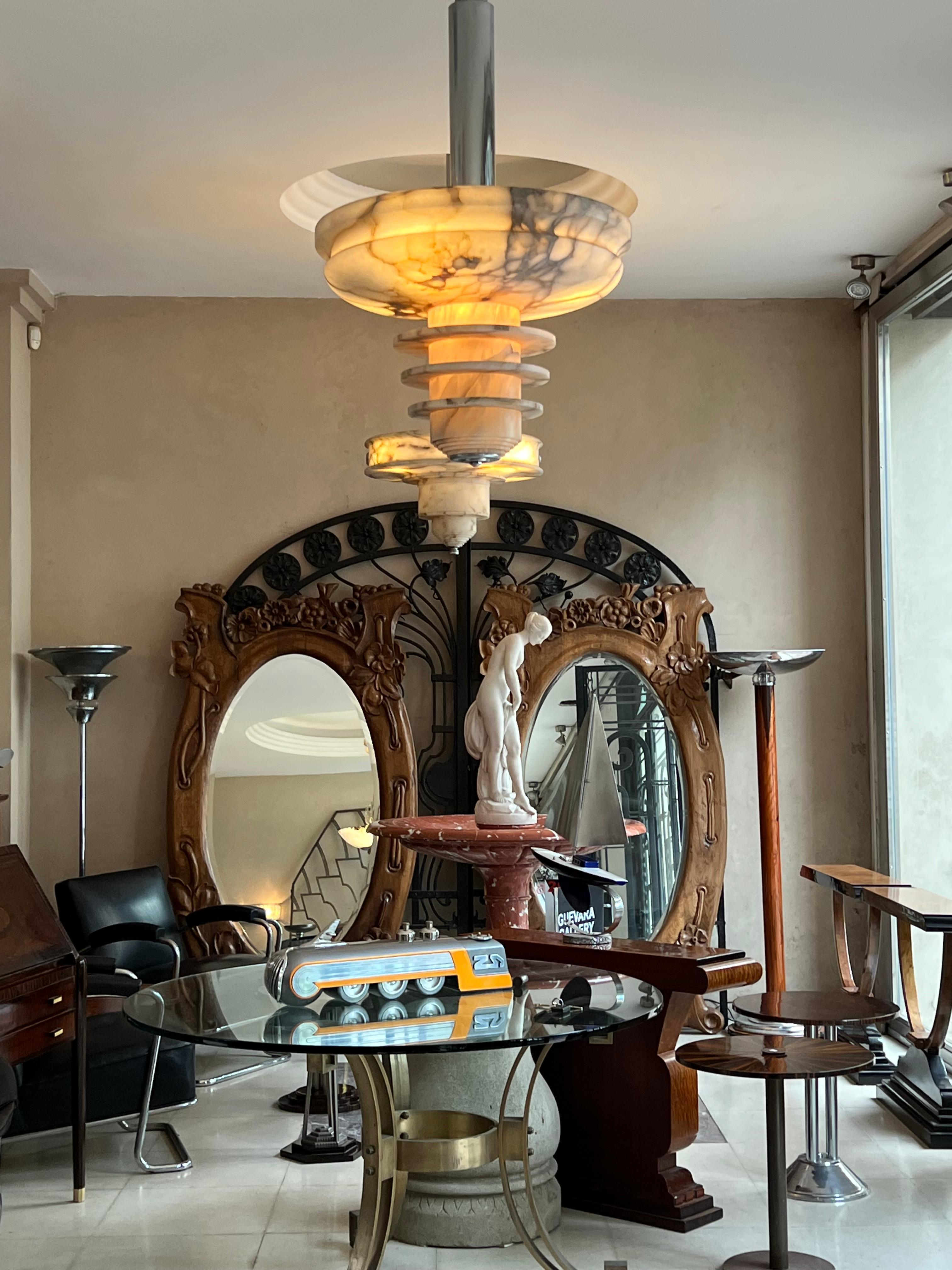 Tavolo da centro, Stile: Art Déco , Materiali: Bronzo massiccio e vetro, Francese, 1920 in vendita 16
