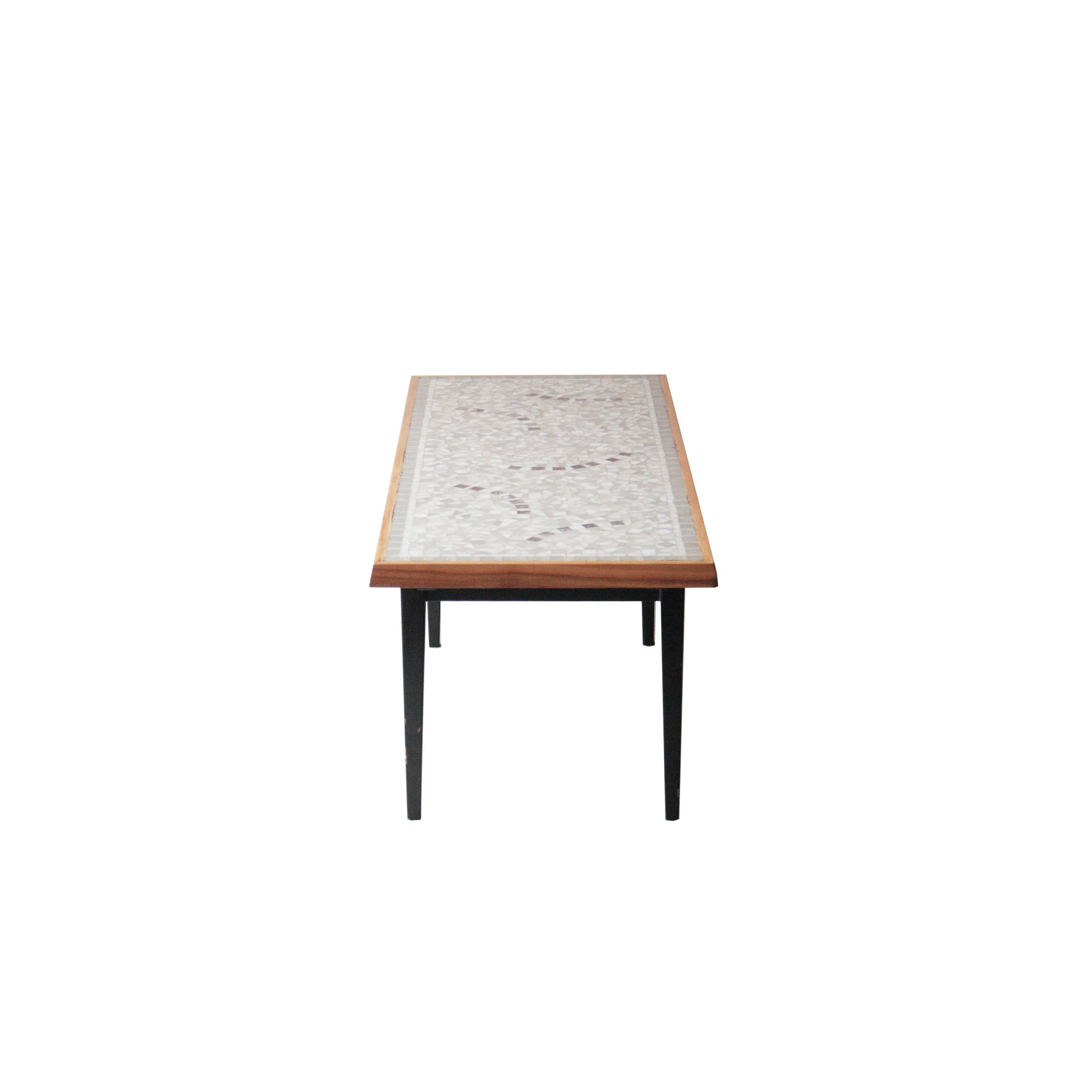 Centre Table with Glass Tiles. France, 1960 In Good Condition In Madrid, ES