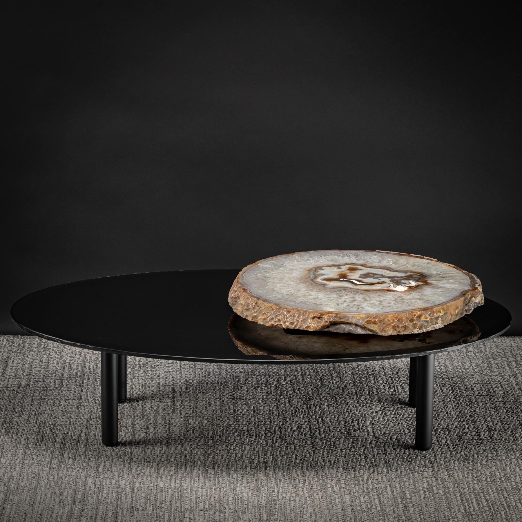 This center table is an original design featuring a one of a kind 