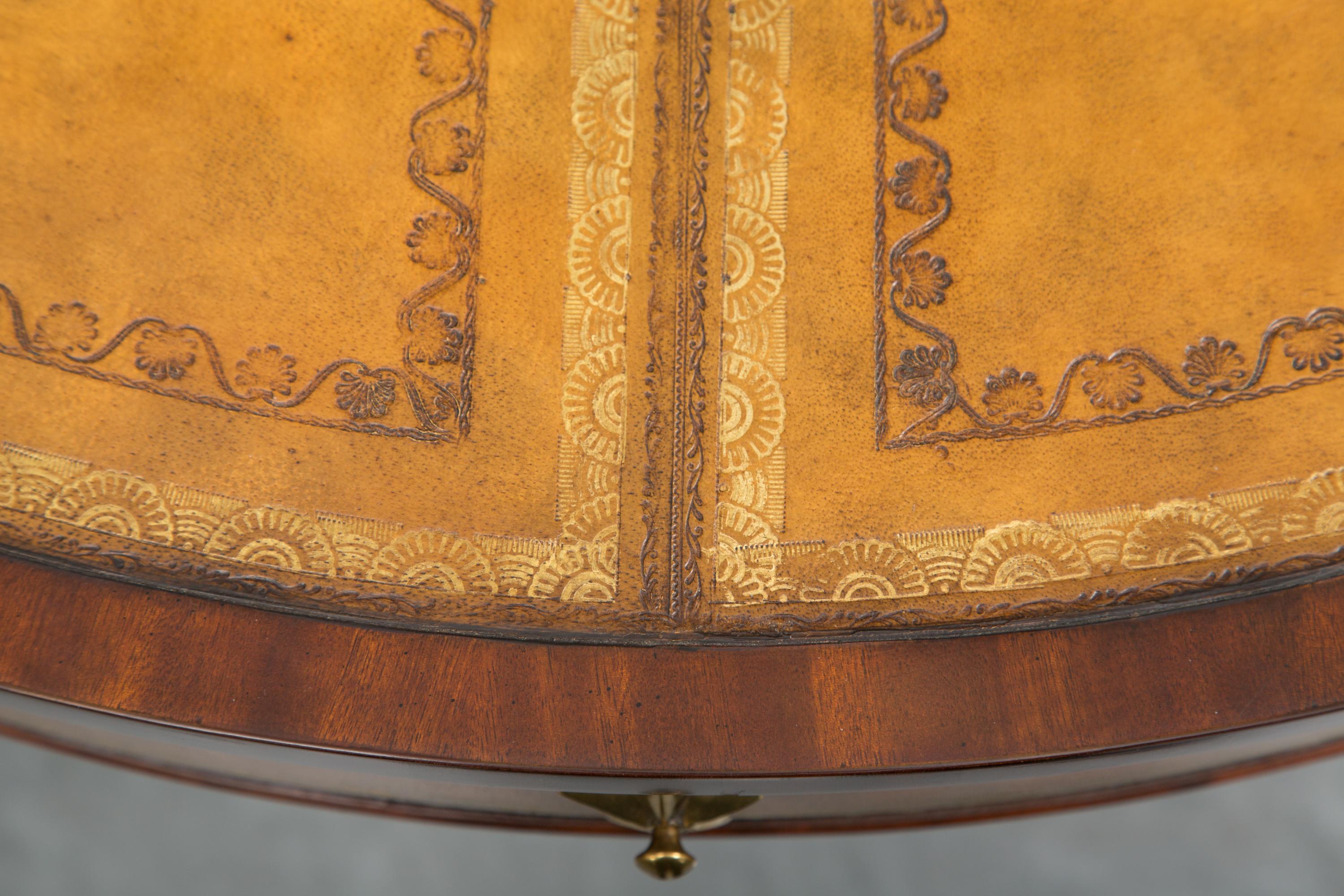 Center Table with Leather Inset and Gilt Decoration 2