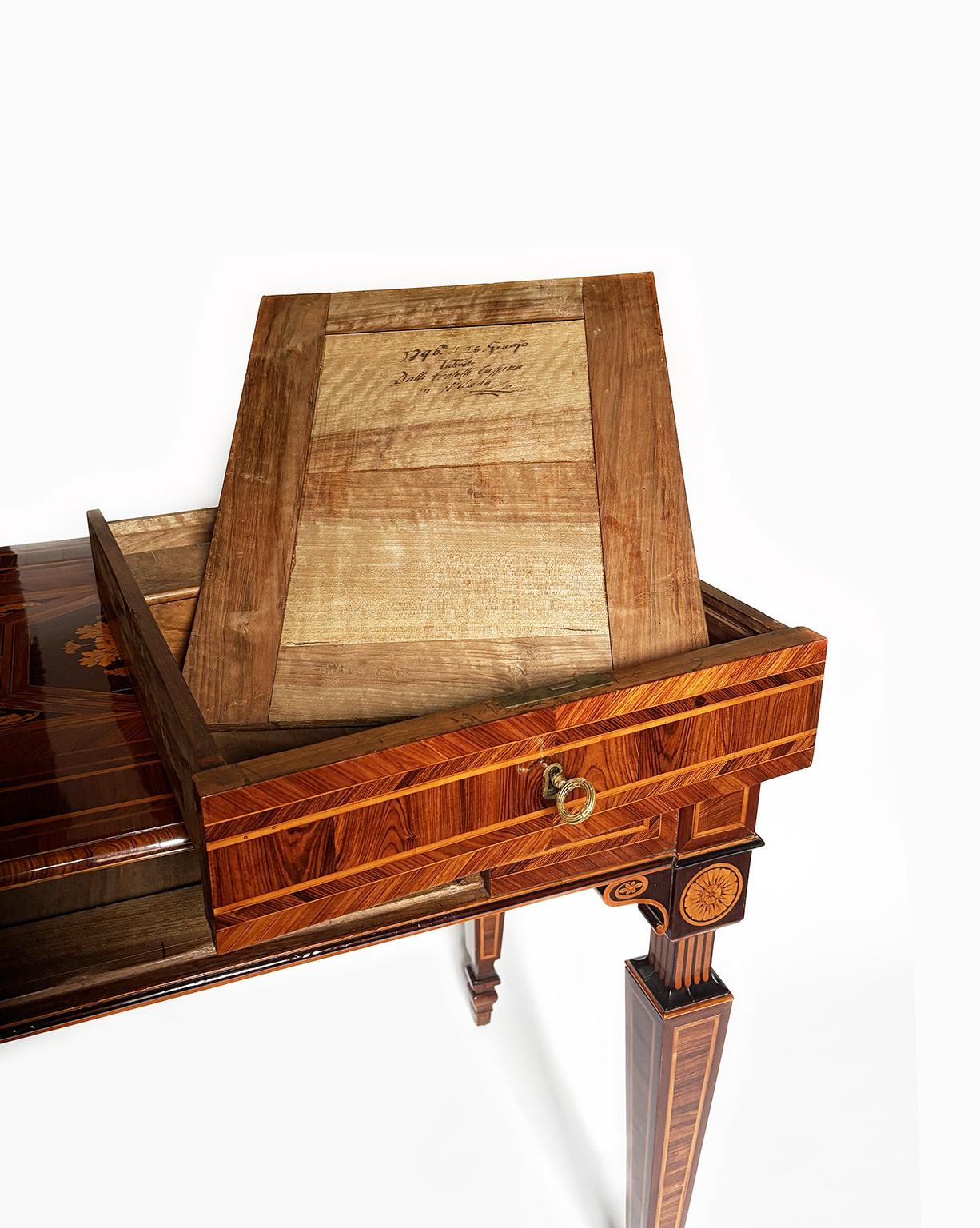Table à écrire centrale, Francesco et Giuseppe Cassina, Milan, 26 janvier 1796 en vente 8