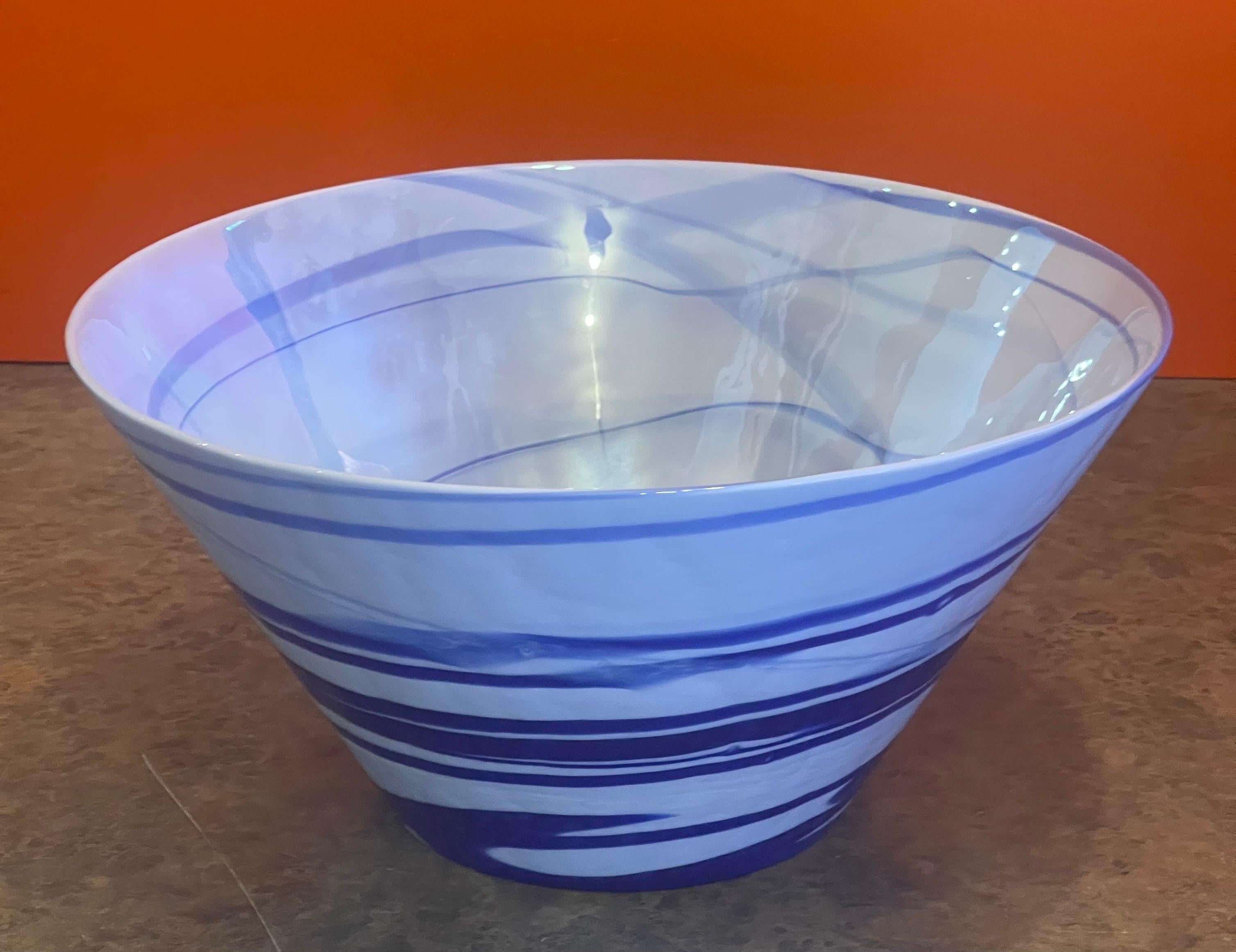 Italian Centerpiece Bowl by Yalos Casa for Murano Glass For Sale