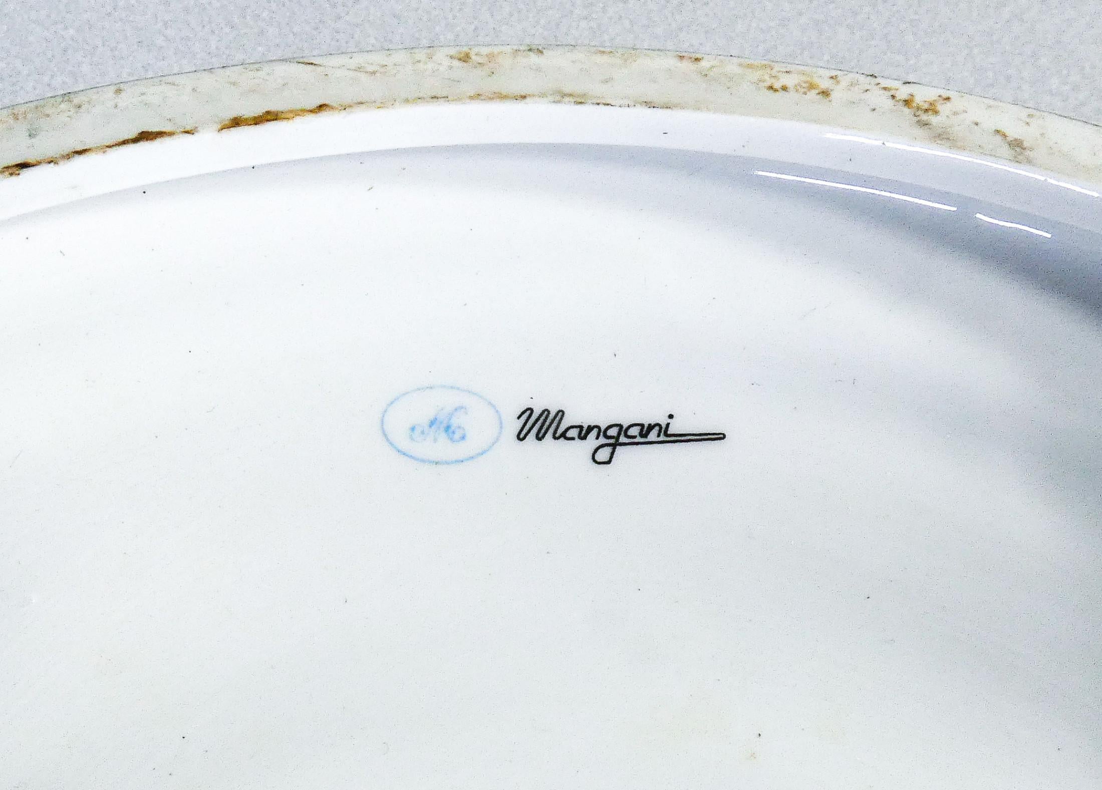 Centro de mesa Cachepot en cerámica decorada, Mangani Firenze, Italia, años 60 en venta 5