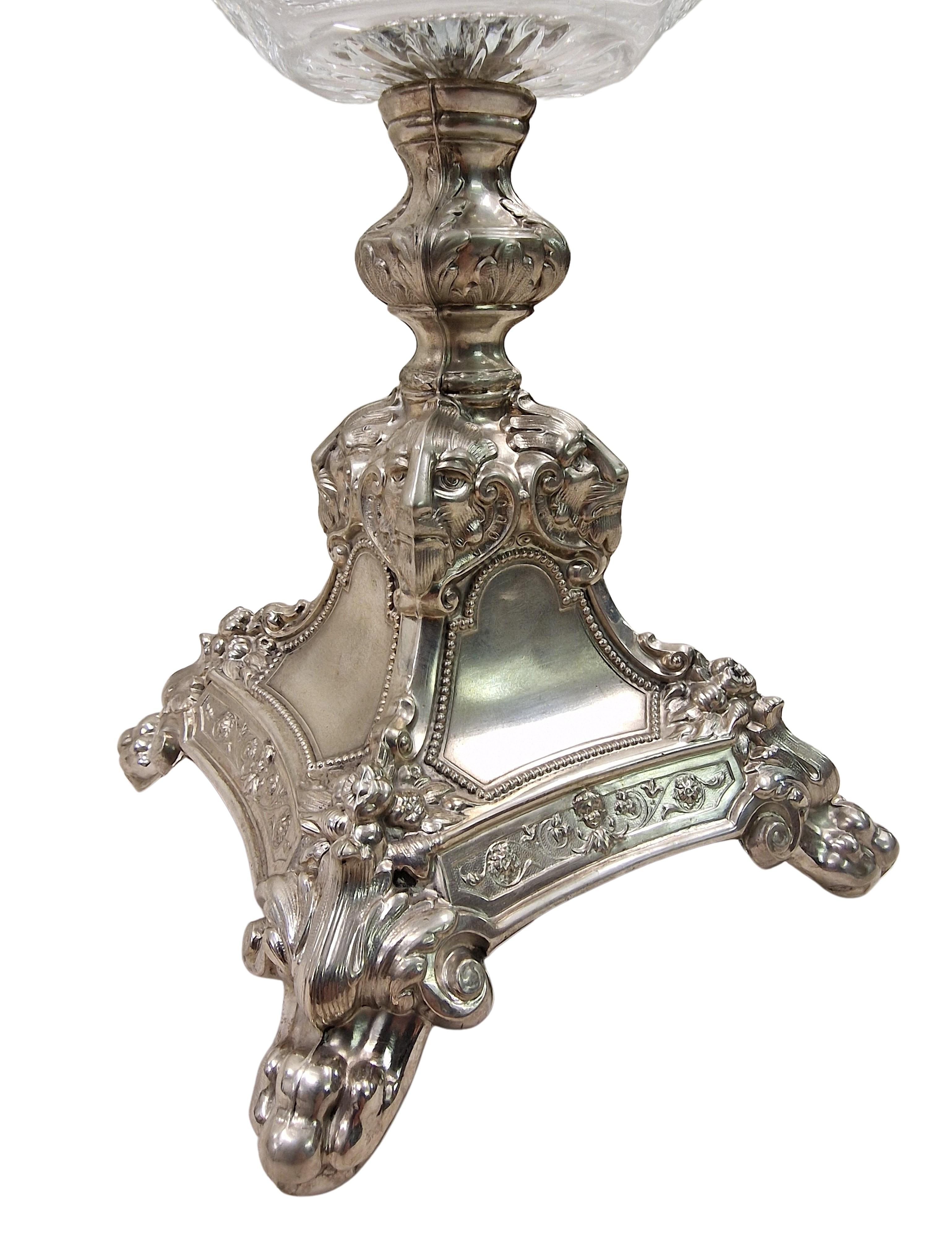 Belle Époque Centerpiece, Centrepiece, Silver, Diana Hallmark, Glass, 1890-1900, Austria