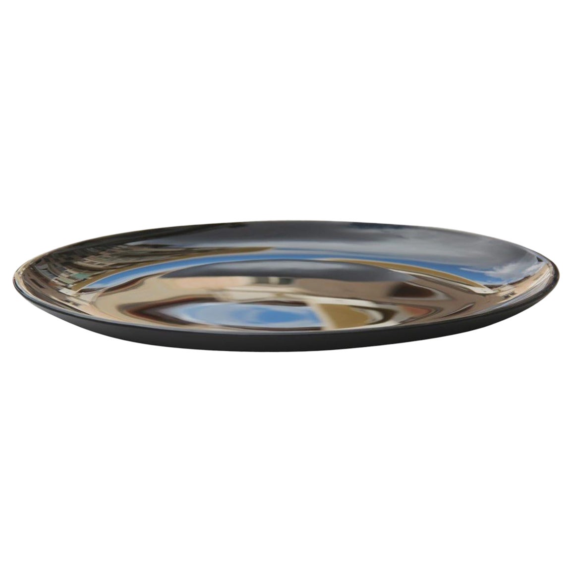 Tafelaufsatz Fontana Arte Max Ingrand Schwarzes, gespiegeltes, farbig gebogenes, gebogenes Glas 2241 im Angebot