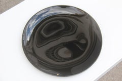 Centerpiece Fontana Arte Max Ingrand Black Mirrored Colored Bent Cut Glass 2241