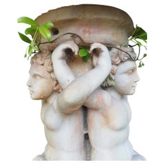 Centerpiece Fountain with Octagonal basin in Rosso Verona marble 18th Century