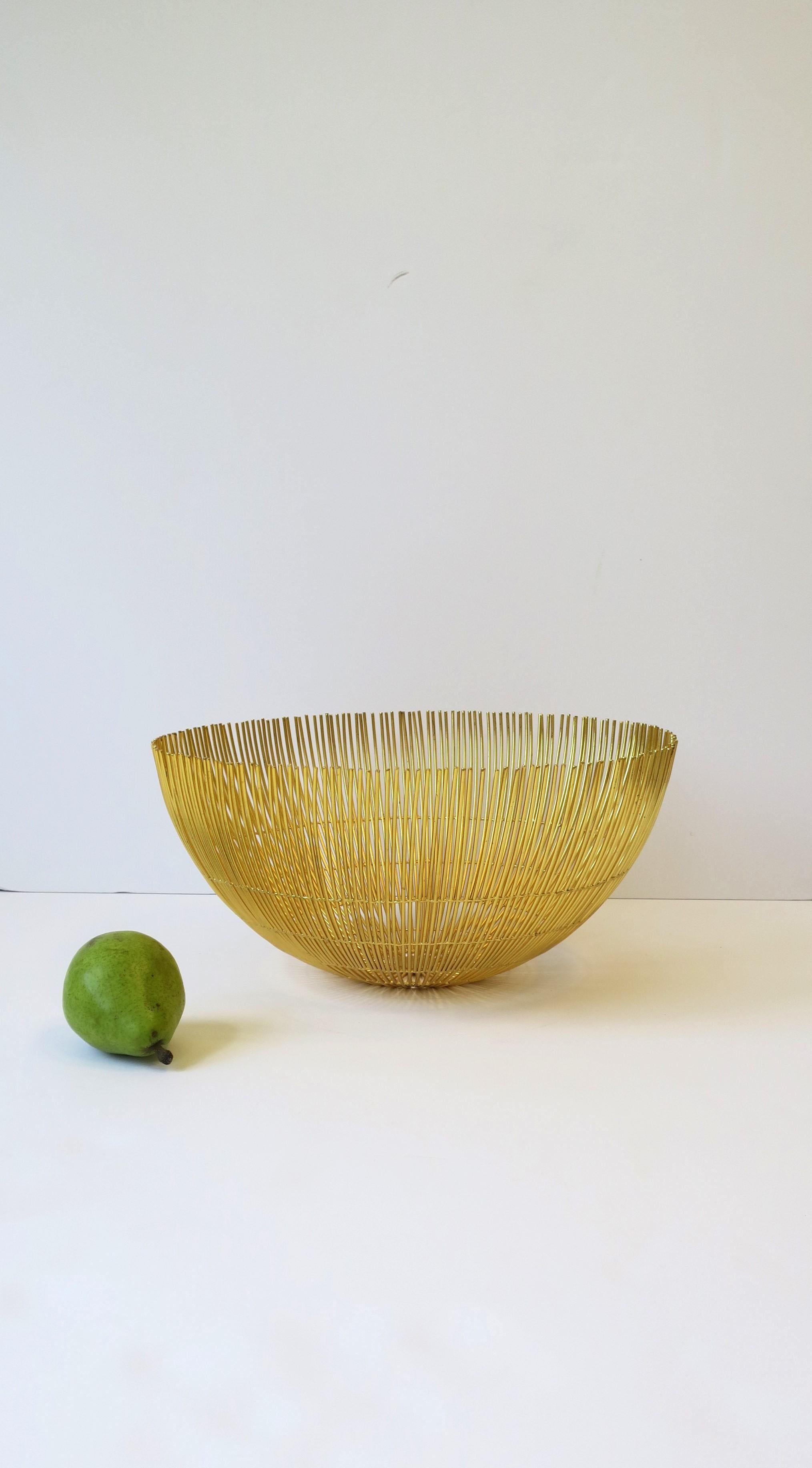 gold fruit bowl