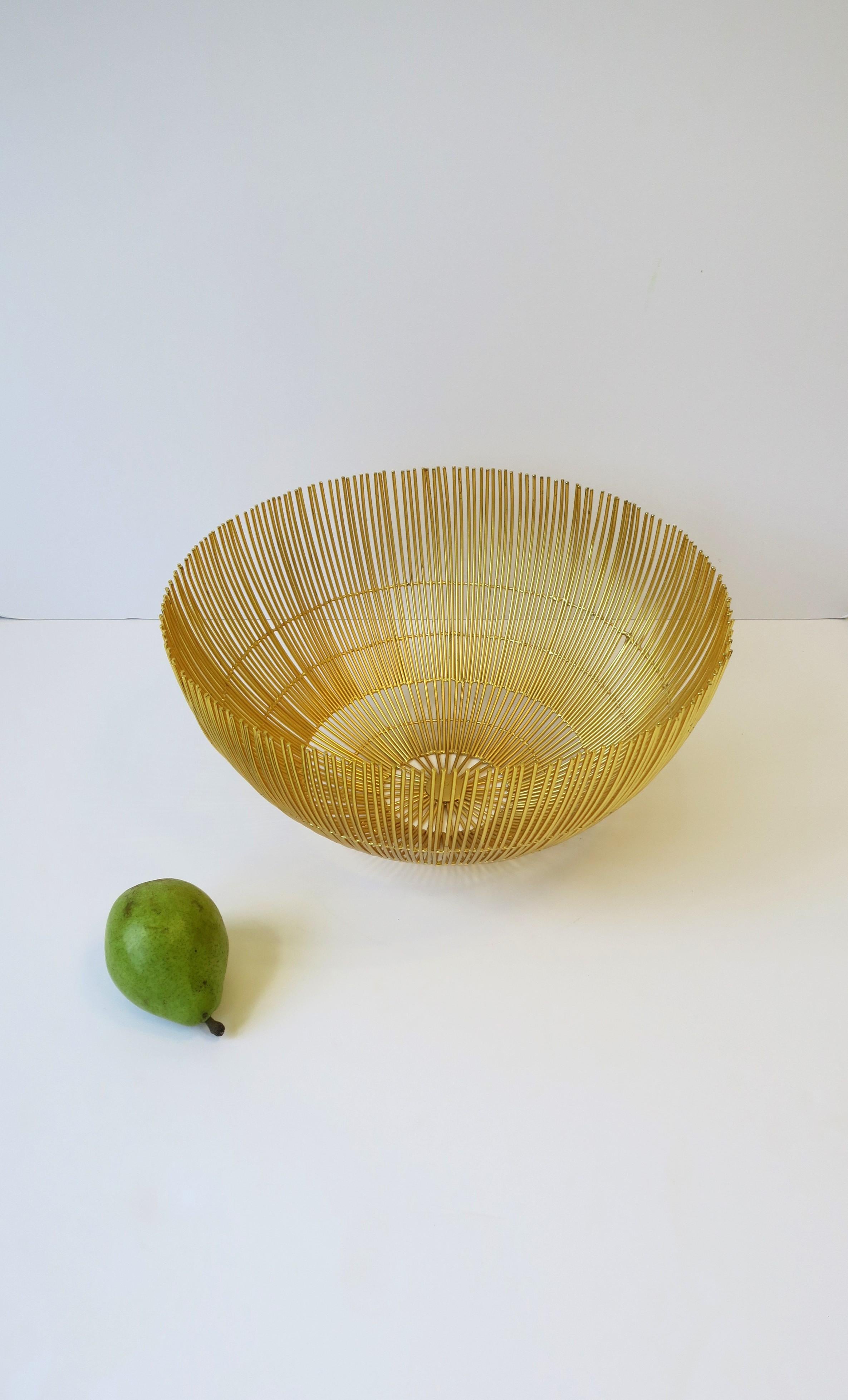 large gold fruit bowl