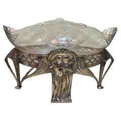 Centre de table allemand, Jugendstil, Art nouveau, Liberté, 1900 (page 364 livre WMF)