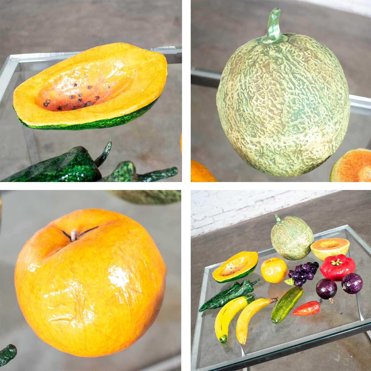 Tafelaufsatz Glasschale Pappmaché Obst & Gemüse Plus Keramik Cantaloupe im Angebot 5