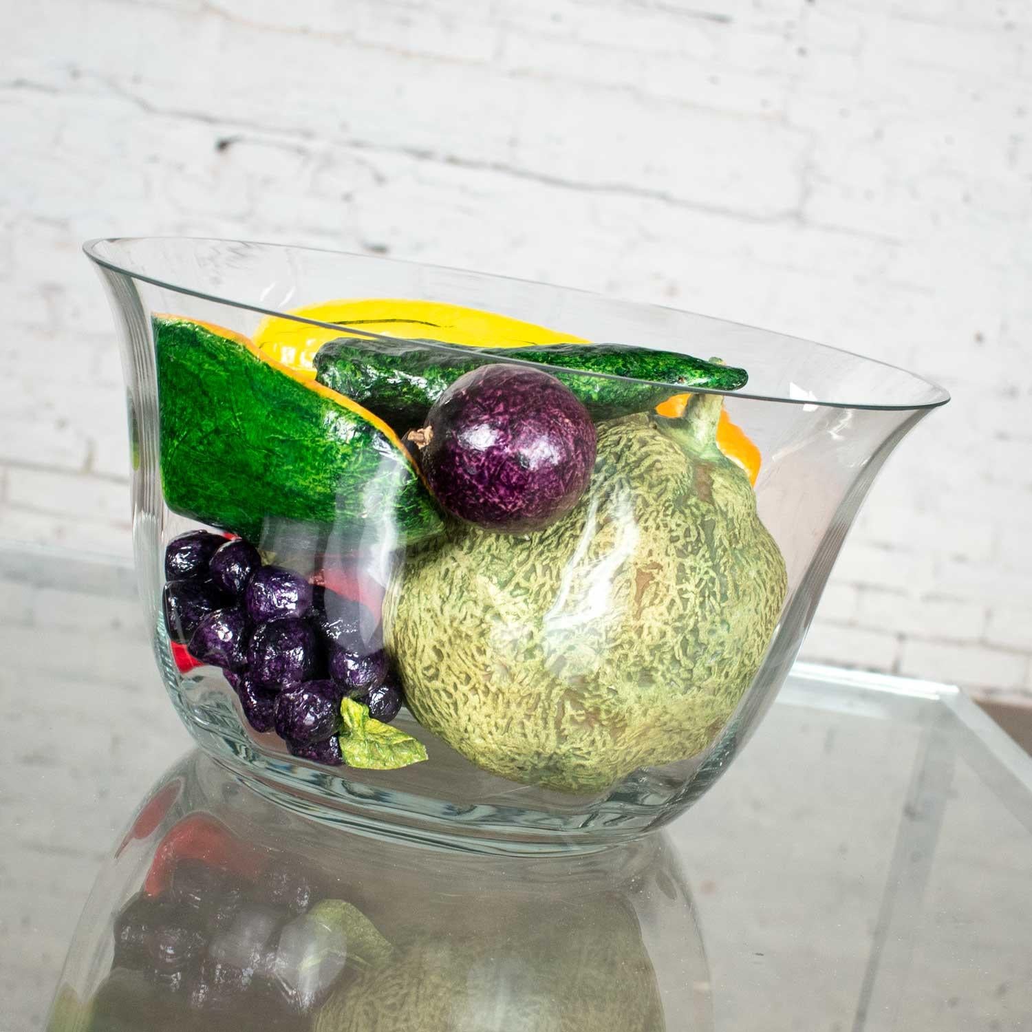 Tafelaufsatz Glasschale Pappmaché Obst & Gemüse Plus Keramik Cantaloupe (Sonstiges) im Angebot