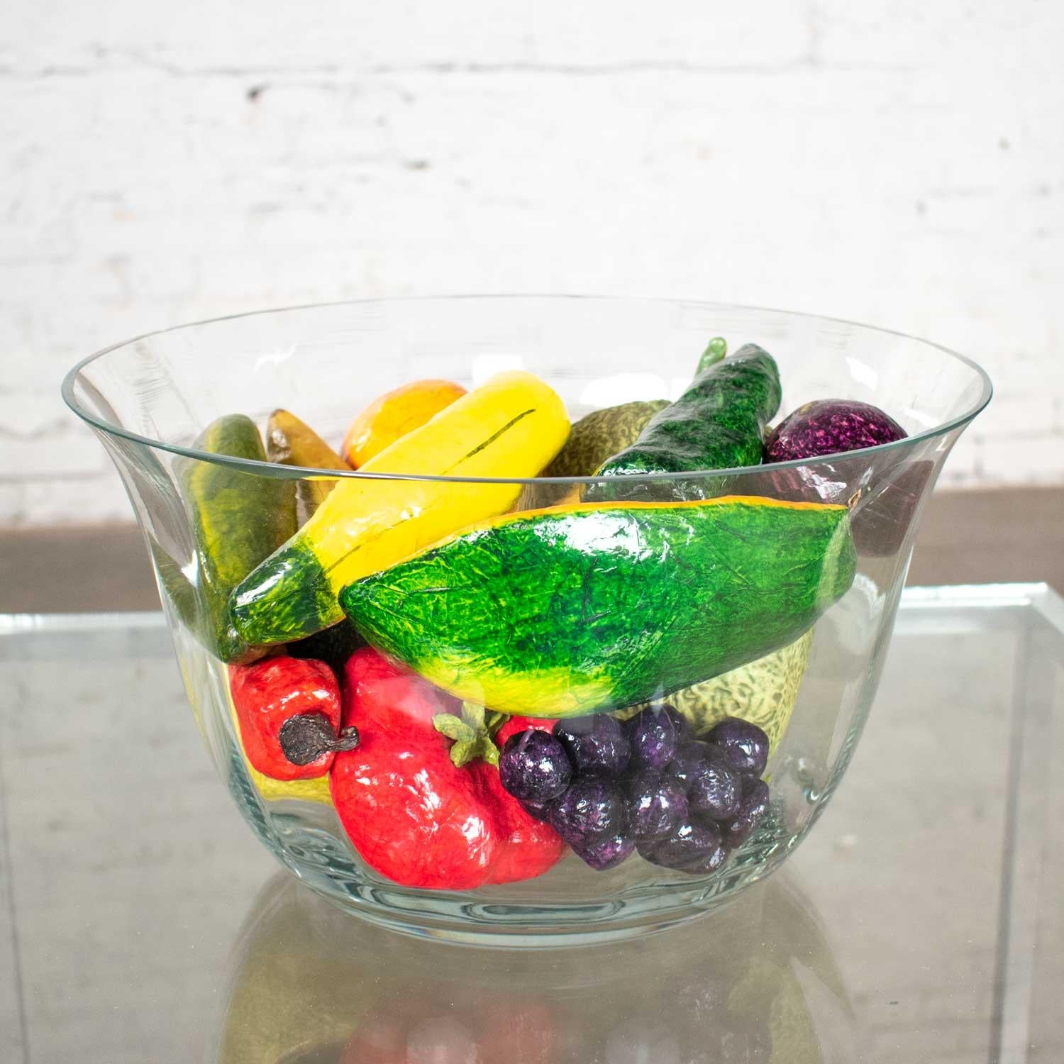 Tafelaufsatz Glasschale Pappmaché Obst & Gemüse Plus Keramik Cantaloupe (Unbekannt) im Angebot