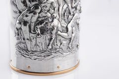 Centerpiece Handcrafted in Pure Silver, Masterpiece Champagne Cooler, Italy