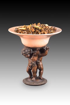 Centerpiece, "Hercules as an Atlantean." Bronze, marble, 20th Century