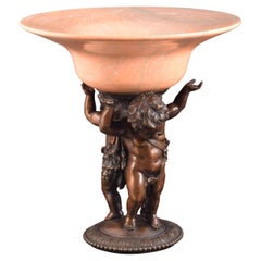 Centerpiece, "Hercules as an Atlantean." Bronze, marble, 20th Century