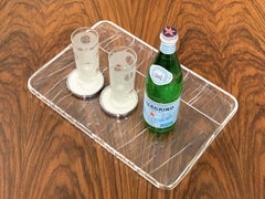 Centerpiece Ice Effect Tray Lucite Willy Rizzo Style,  Italy, 1970s